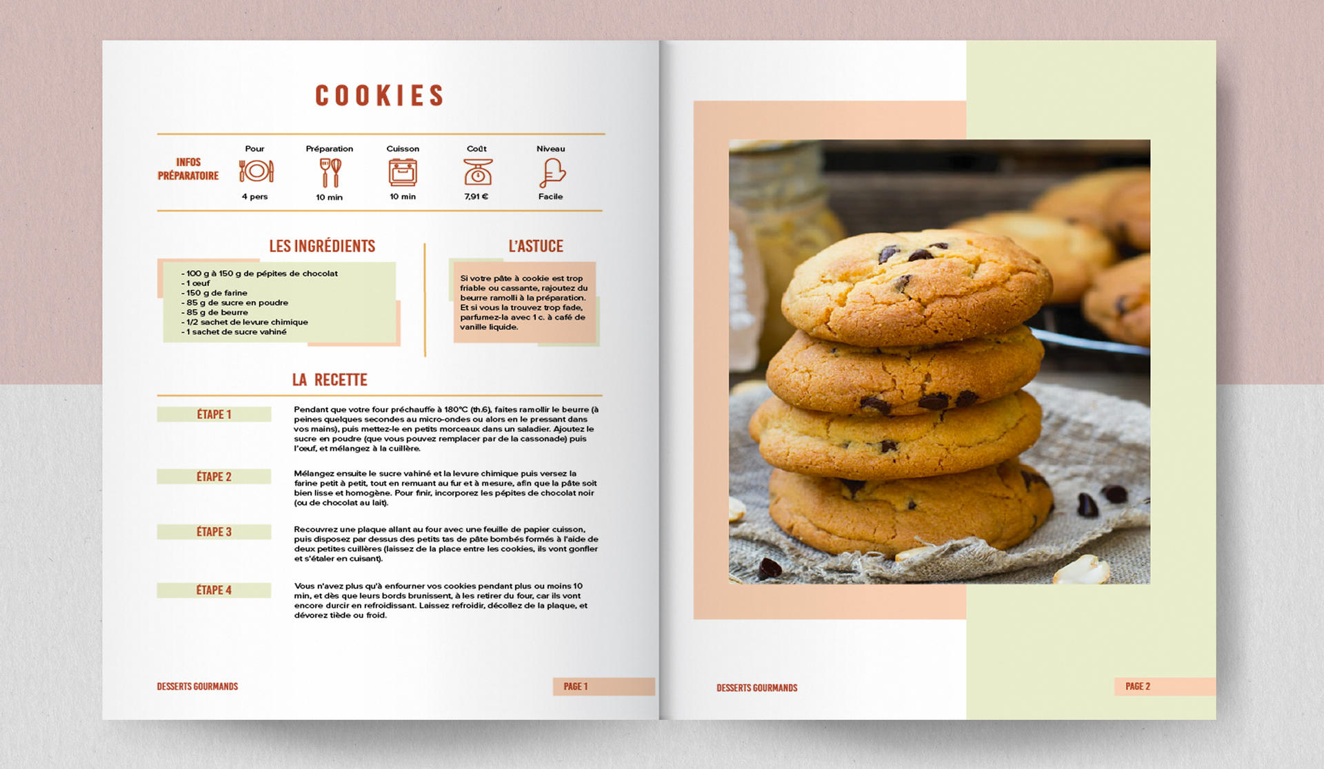 Mise en page du cookies