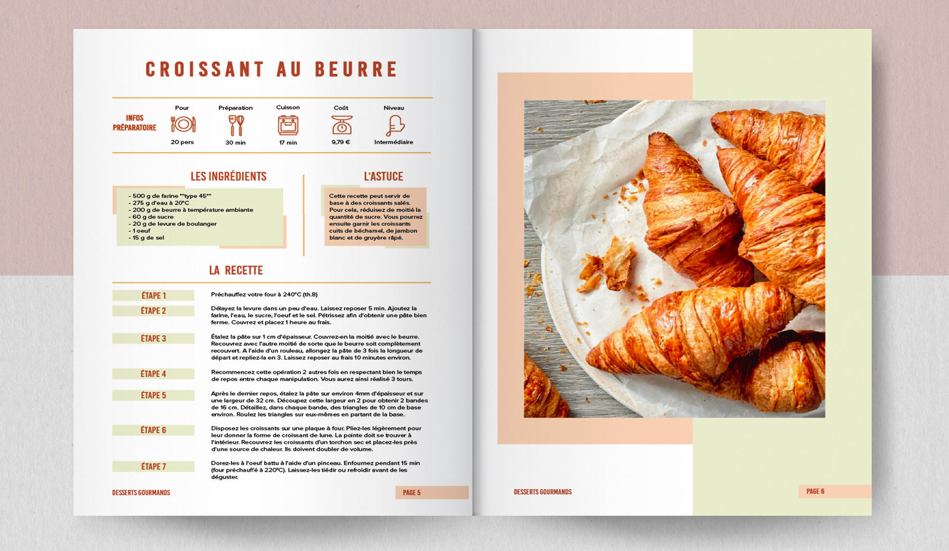 Mise en page du croisant